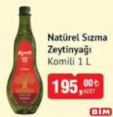 KOMİLİ NATÜREL SIZMA ZEYTİNYAĞI 1 L KOMİLİ NATÜREL SIZMA ZEYTİNYAĞI 1 L
